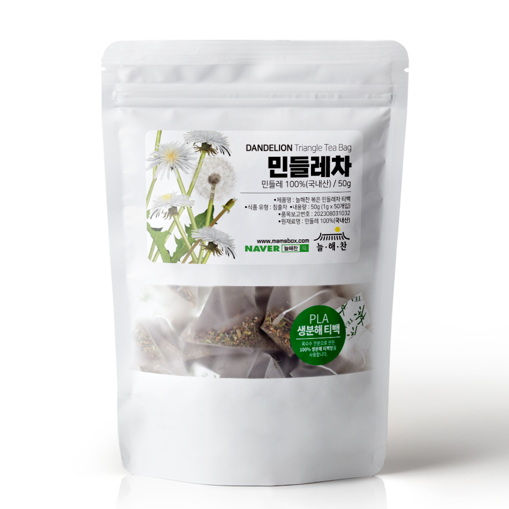 늘해찬 국내산 볶은 민들레차 삼각티백 (1g x 50티백)