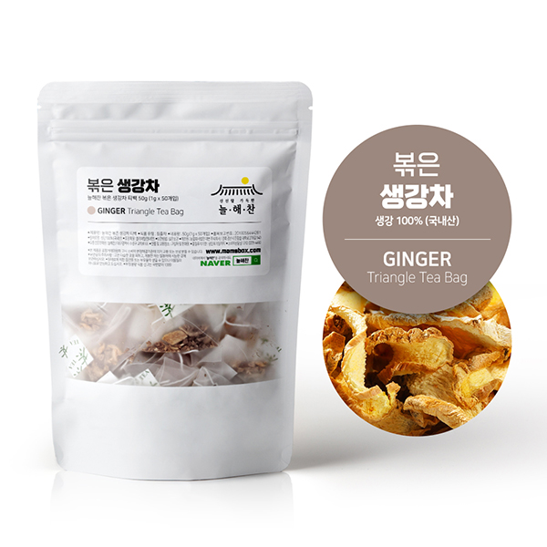 늘해찬 국내산 볶은 생강차 삼각티백 (1g x 50티백)