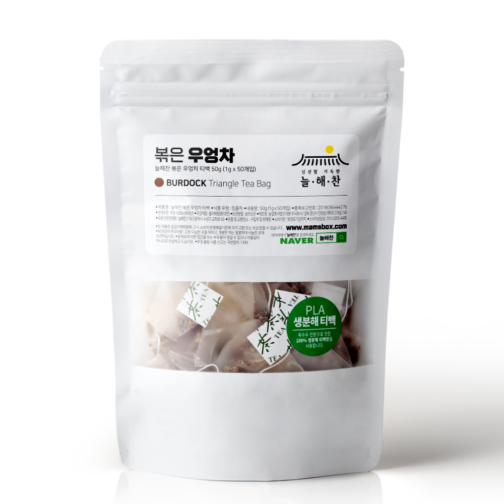 늘해찬 국내산 볶은 우엉차 삼각티백 (1g x 50티백)