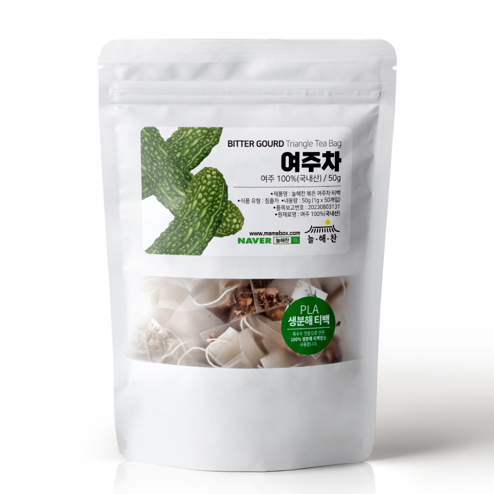 늘해찬 국내산 볶은 여주차 삼각티백 (1g x 50티백)