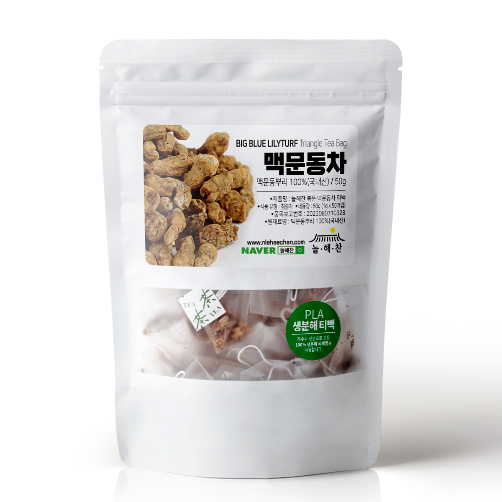 늘해찬 국내산 볶은 맥문동차 삼각티백 (1g x 30티백)