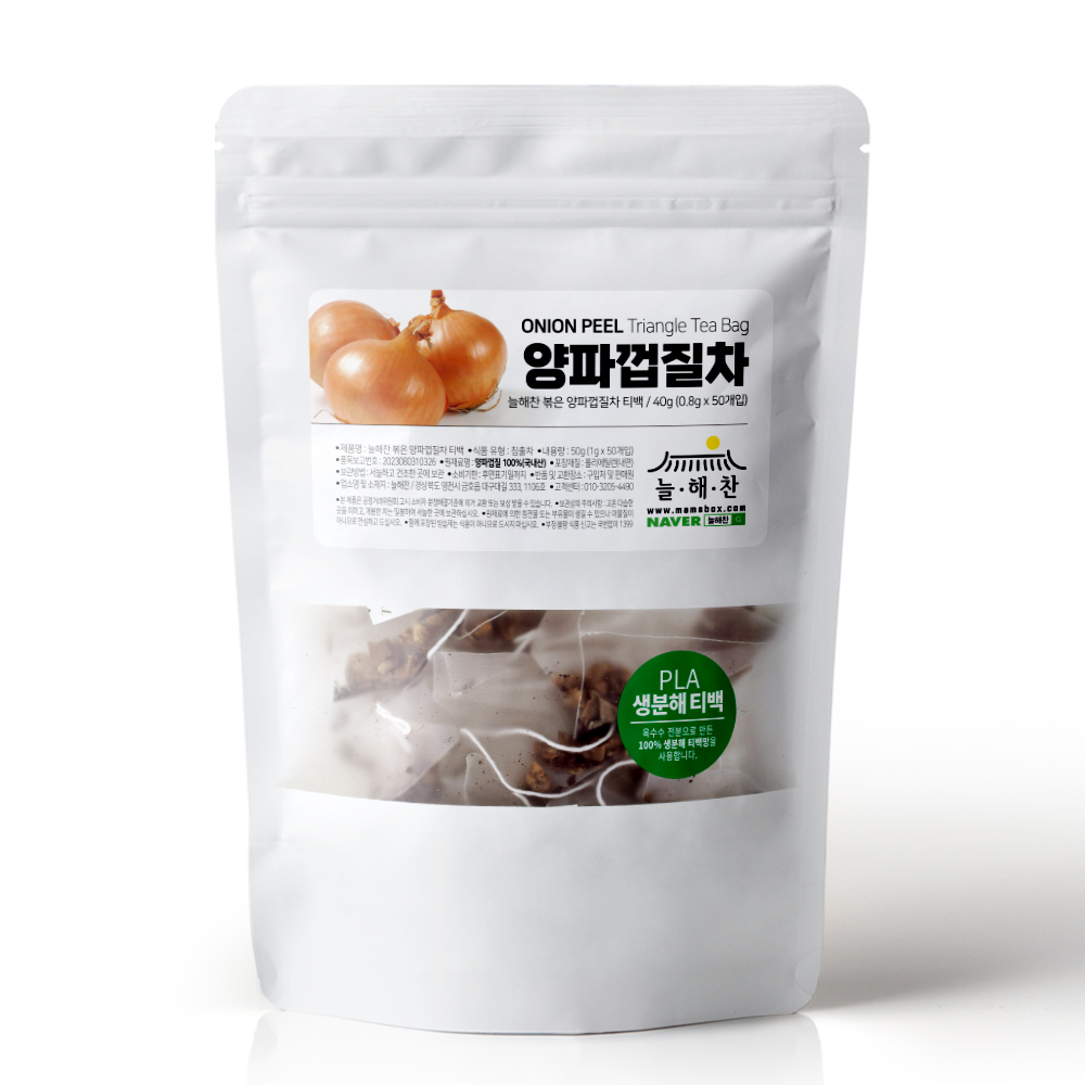 늘해찬 국내산 볶은 양파껍질차 삼각티백 (0.8g x 50티백)