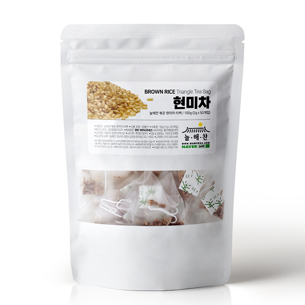 늘해찬 국내산 볶은 현미차 삼각티백 (2g x 50티백)