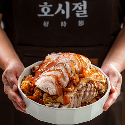 [호시절족발] 국내산 순살 족발+막국수세트 (700g) 대표이미지 섬네일