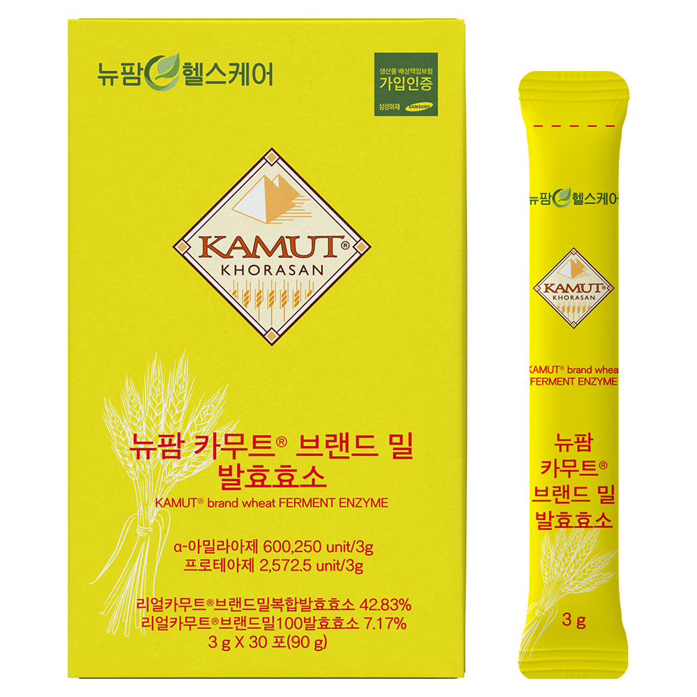 뉴팜 카무트 브랜드 밀 발효효소 3gx30포 (90g) 대표이미지 섬네일