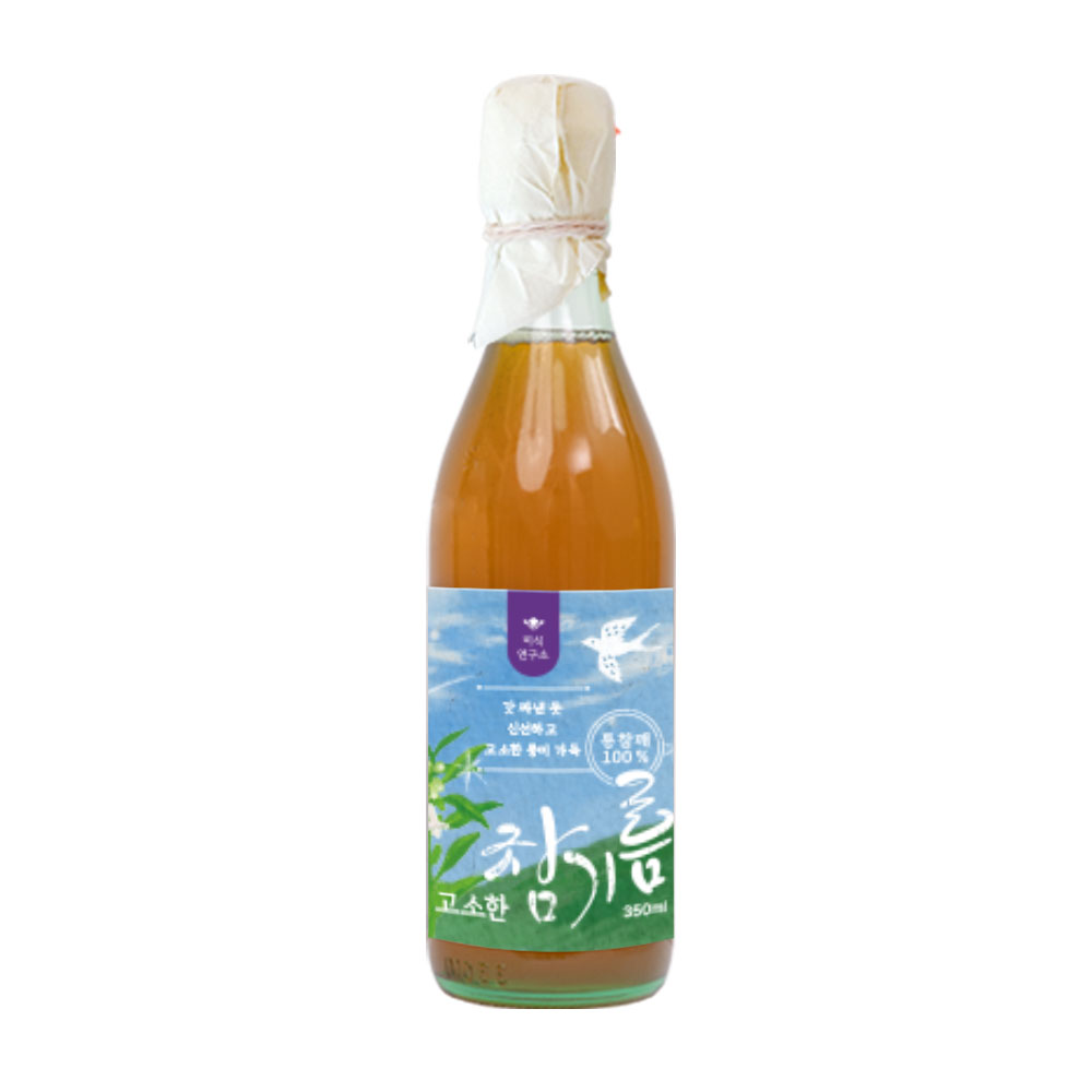 미식연구소 통참깨100% 고소한 참기름 350ml 1병