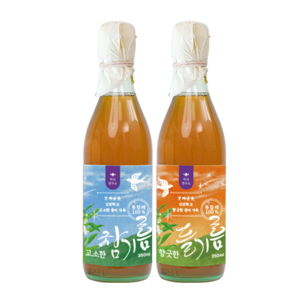 미식연구소 통참깨100% 고소한 참기름 350ml 1병