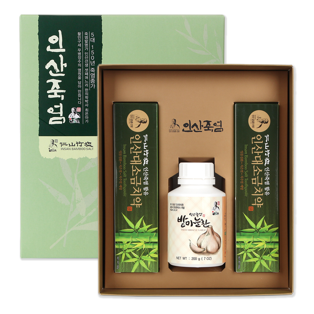 인산죽염 밭마늘환 치약 선물세트 6호