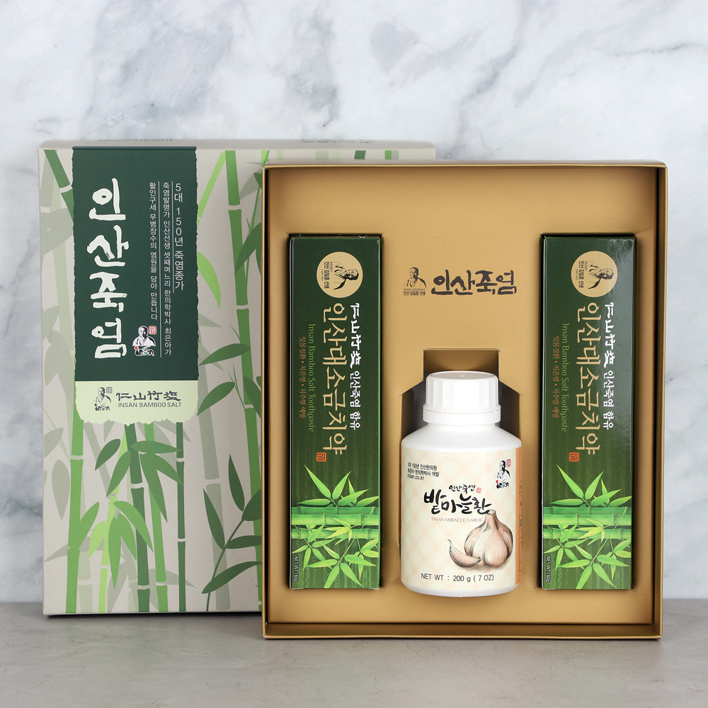 인산죽염 밭마늘환 치약 선물세트 6호