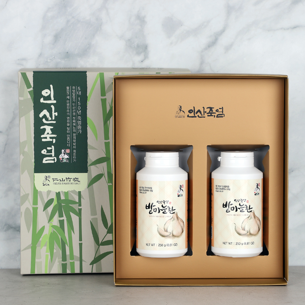 인산죽염 밭마늘환 선물세트 [250g 2개]