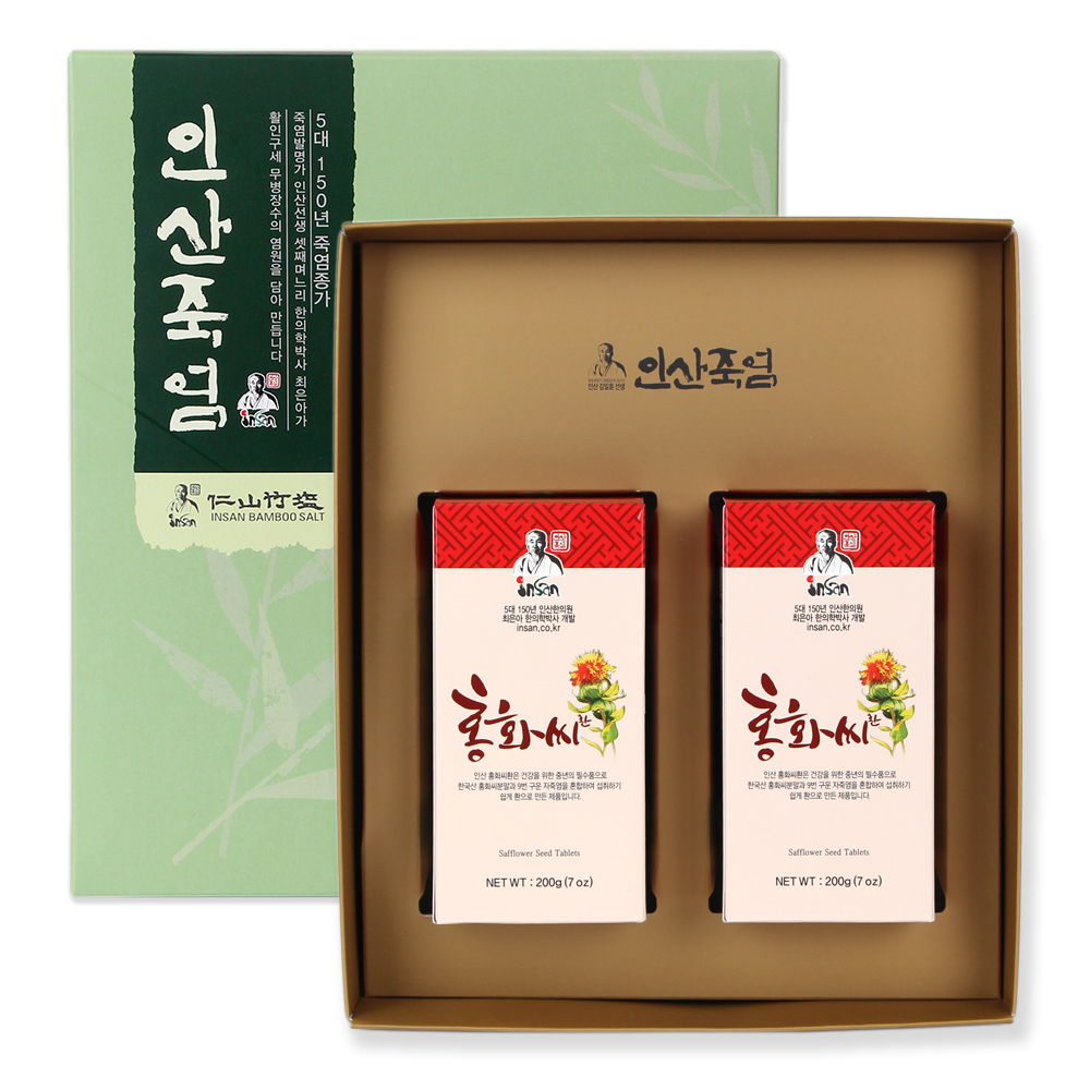 인산죽염 홍화씨환 선물세트 [200g 2개]