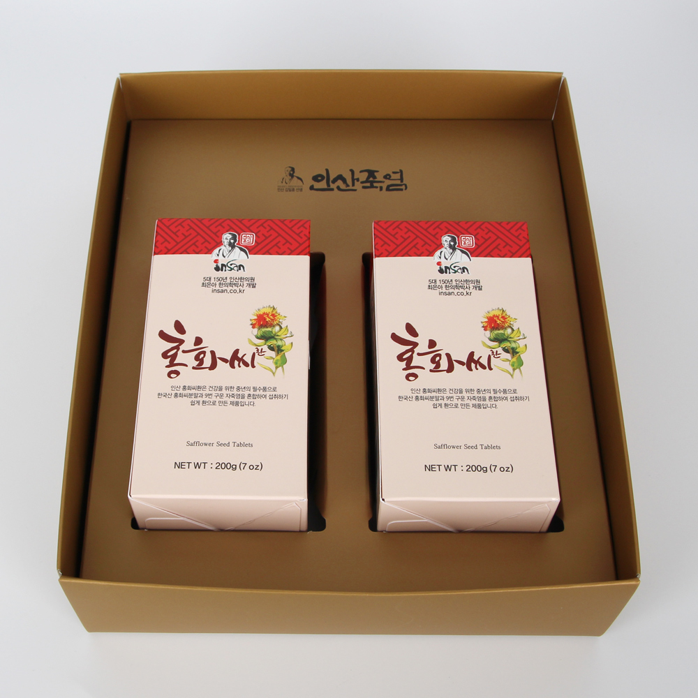 인산죽염 홍화씨환 선물세트 [200g 2개]