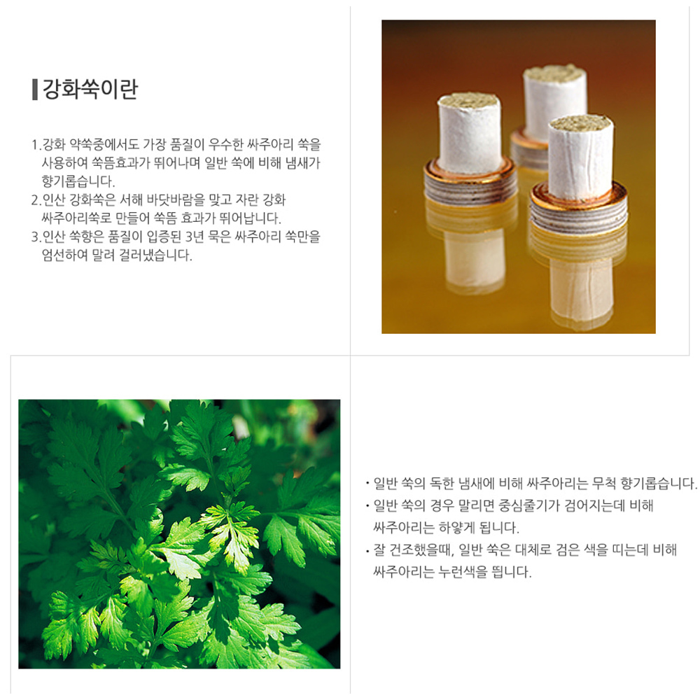 인산죽염 강화쑥 [100g] (뜸쑥)