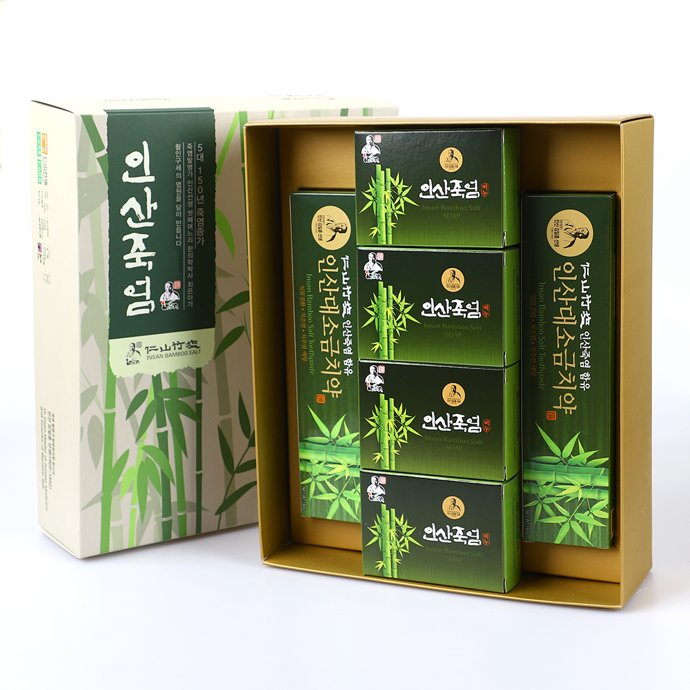인산죽염 비누선물세트 6호 [치약 2개 비누 4개]
