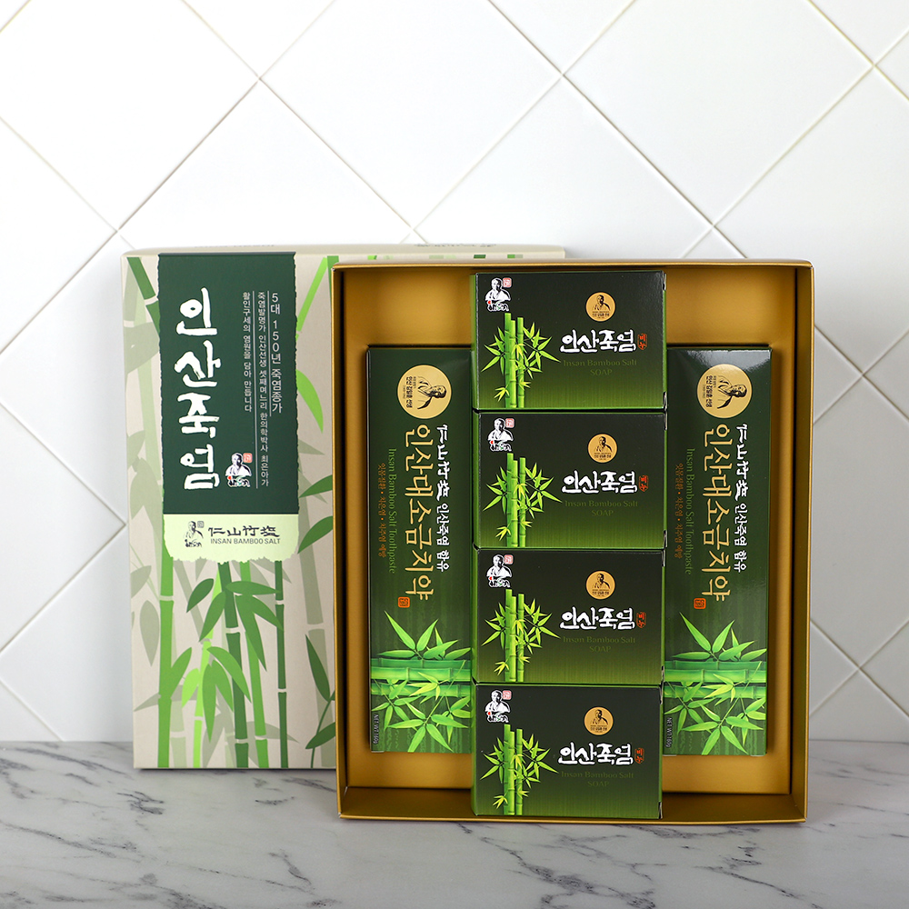 인산죽염 비누선물세트 6호 [치약 2개 비누 4개]