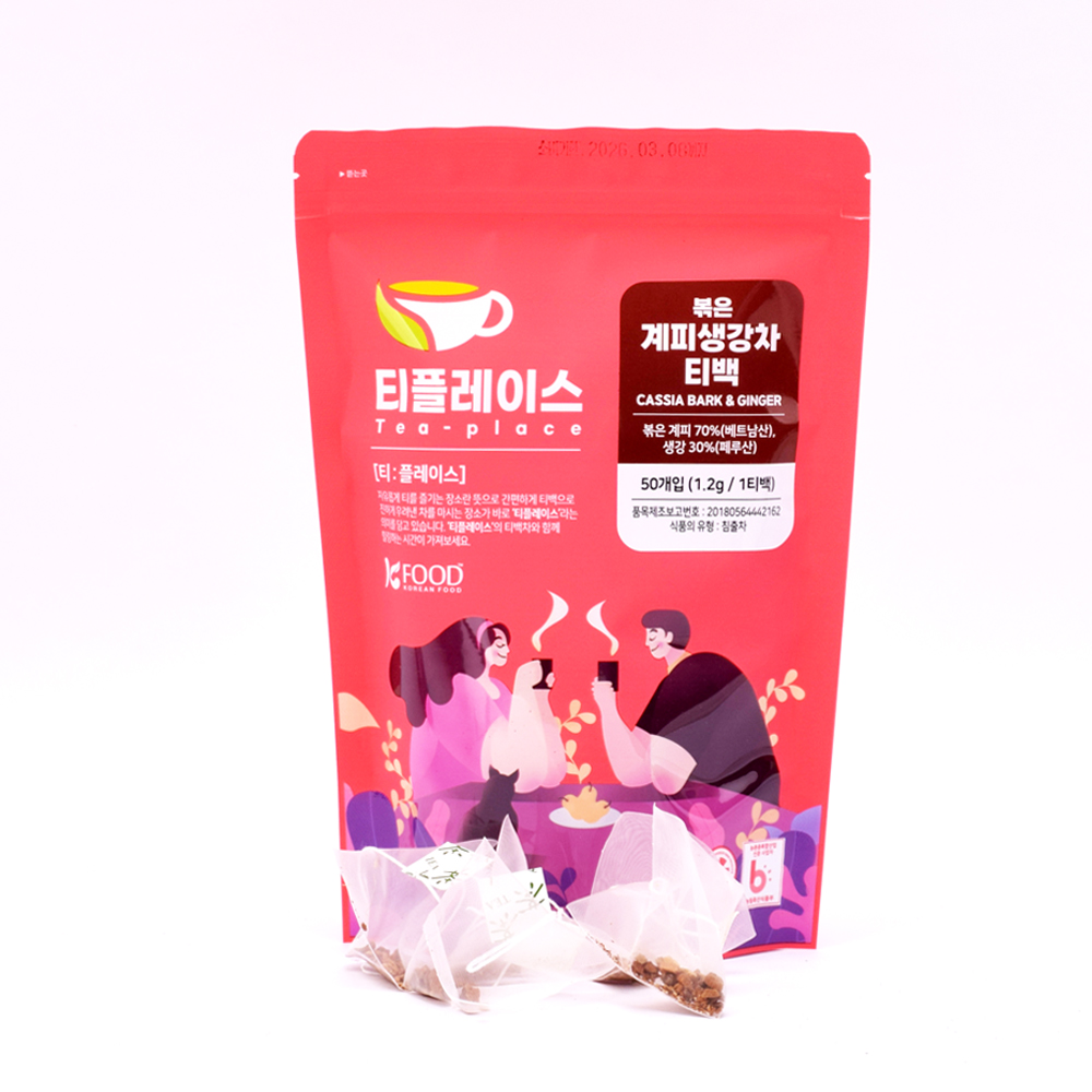 티플레이스 볶은 계피생강차 삼각티백(50EA)