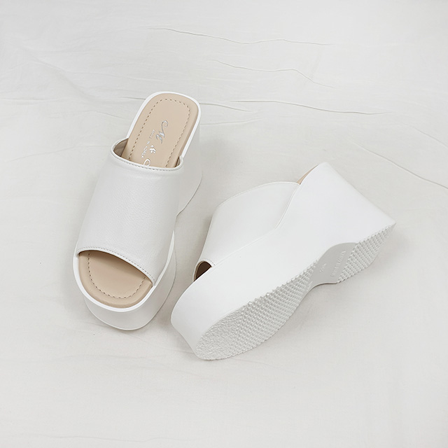 따베 국산 가보시 웨딩 한복 통굽 키높이 슬리퍼 10cm