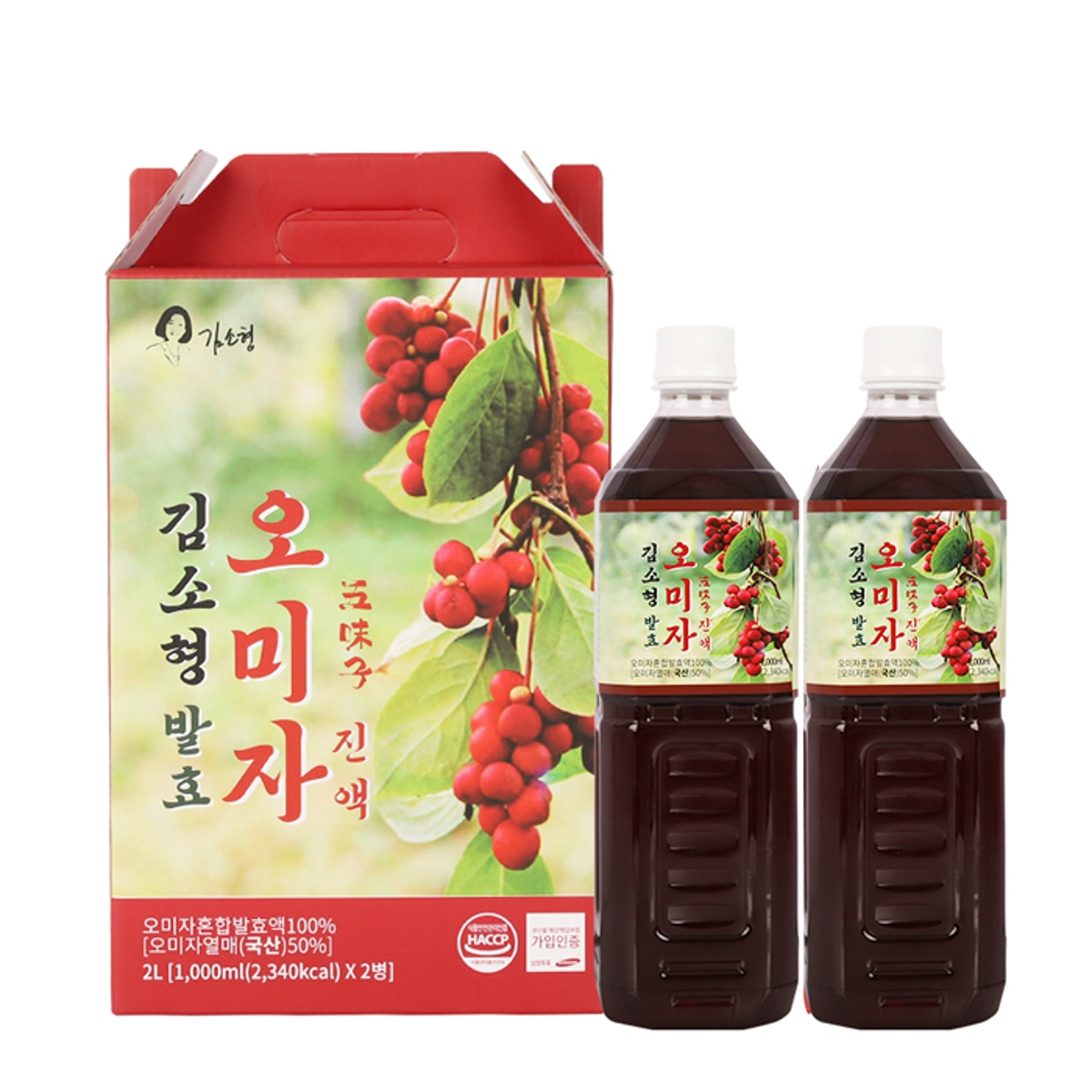 김소형 발효 오미자진액 1,000ML X 2병