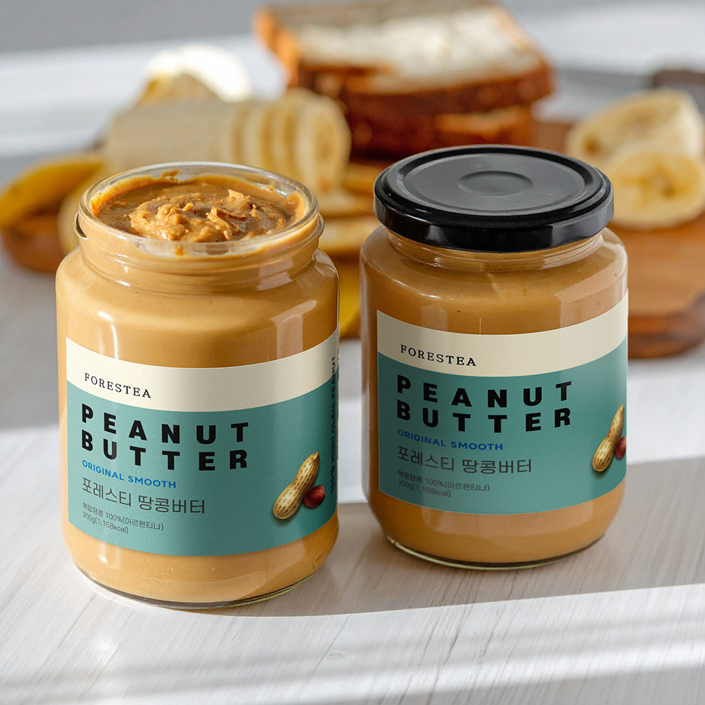 유리아 국내제조 무첨가 100% 땅콩버터 260g 유리병
