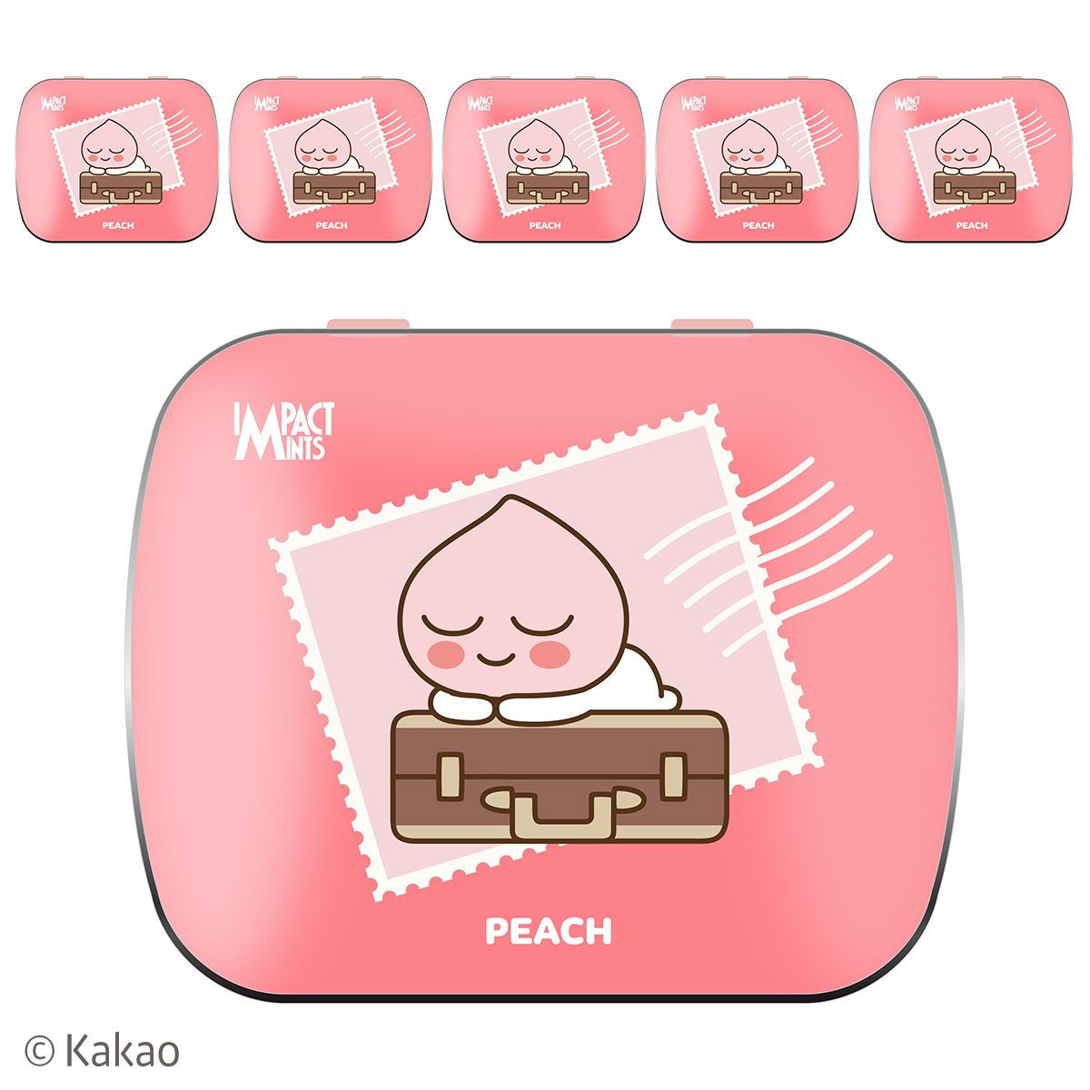 카카오 프렌즈 민트 캔디 허니듀 멜론 임팩트 무설탕 사탕 6개