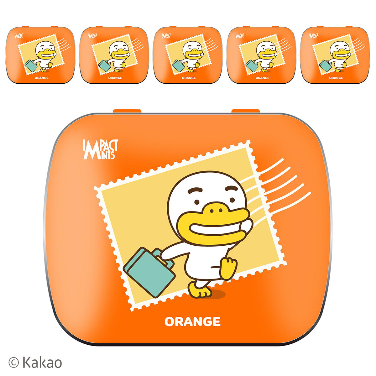 카카오 프렌즈 민트 캔디 허니듀 멜론 임팩트 무설탕 사탕 6개