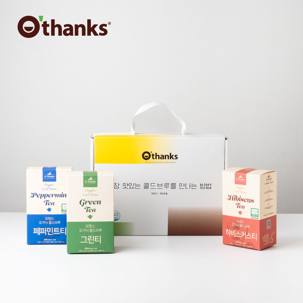 [정기배송] 오땡스 오가닉 콜드브루티 그린티 히비스커스티 페퍼민트티 잉글리시블랙퍼스트티 200ml (20mlx10입)