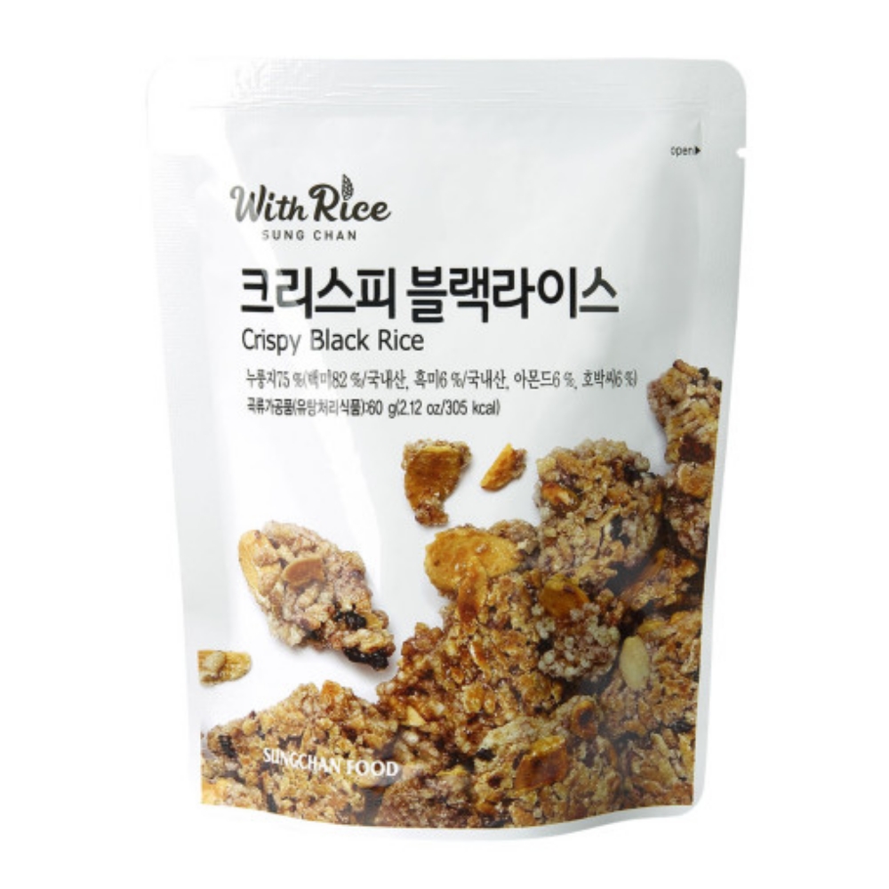 (오직미)누룽지간식 바삭바삭 크리스피라이스 흑미 50g 10개입 1박스 성찬식품 대표이미지 섬네일