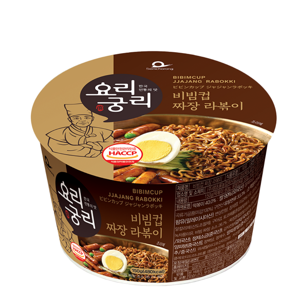 (오직미)큰컵 비빔라볶이 150g x12개입 1박 스 4가지맛 샘초롱 요리궁리