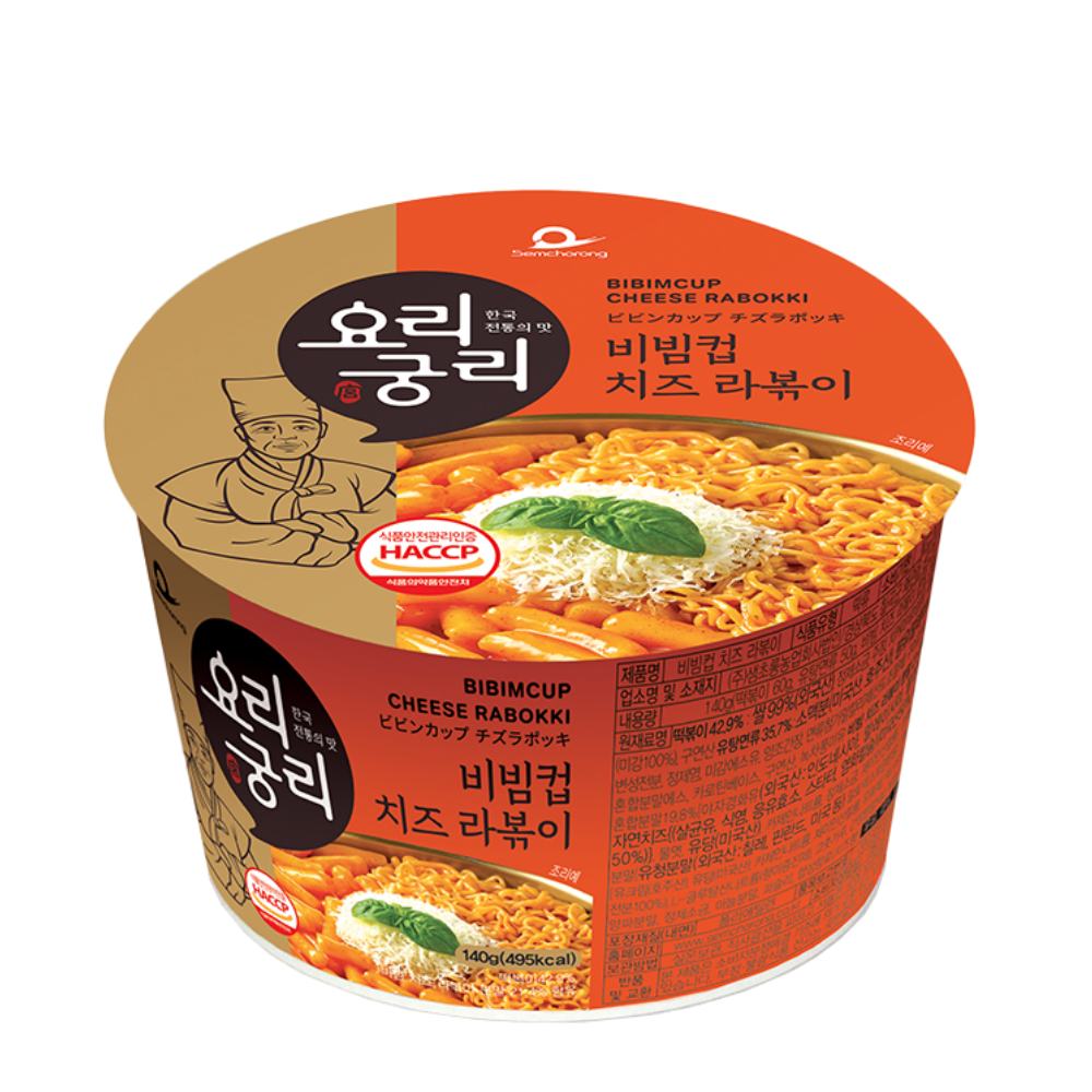 (오직미)큰컵 비빔라볶이 150g x12개입 1박 스 4가지맛 샘초롱 요리궁리