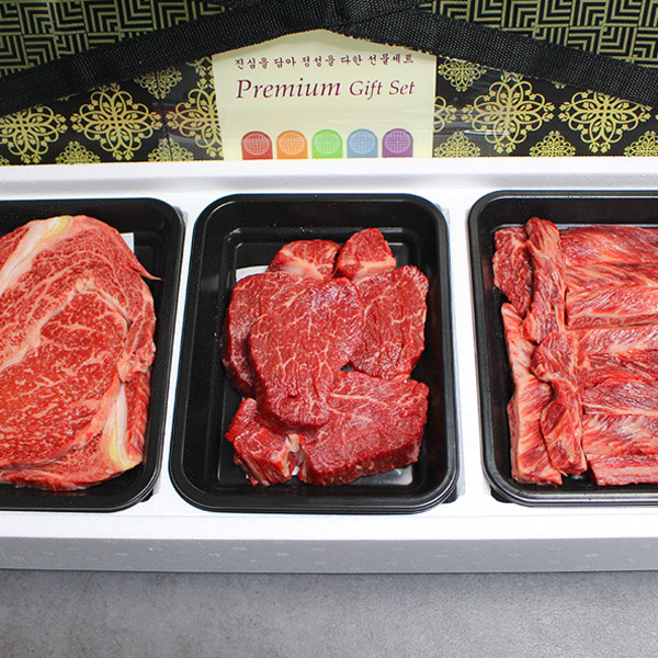 [한성가횡성한우]정품 횡성한우 투뿔등급 명작세트 11호 1.1kg(등심 300g,갈비살 300g,안심 300g,특수부위 200g)