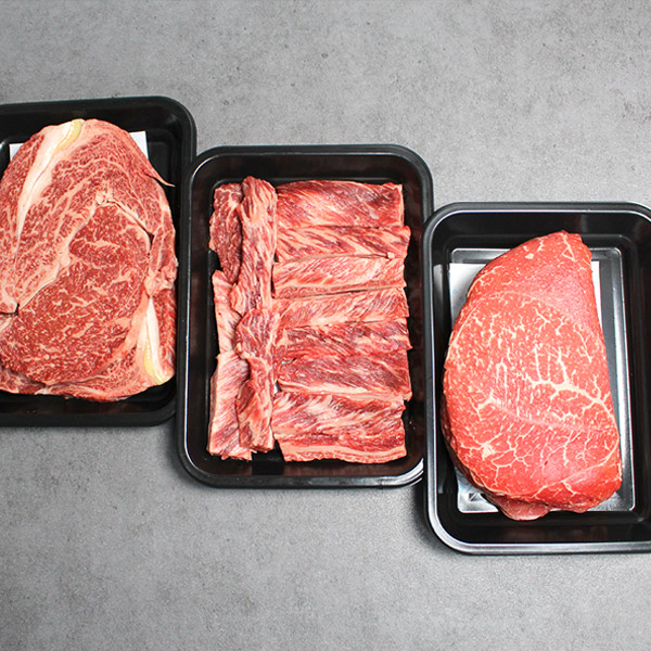 [한성가횡성한우]정품 횡성한우 투뿔등급 명작세트 7호 600g(등심 200g,갈비살 200g,불고기용 200g)