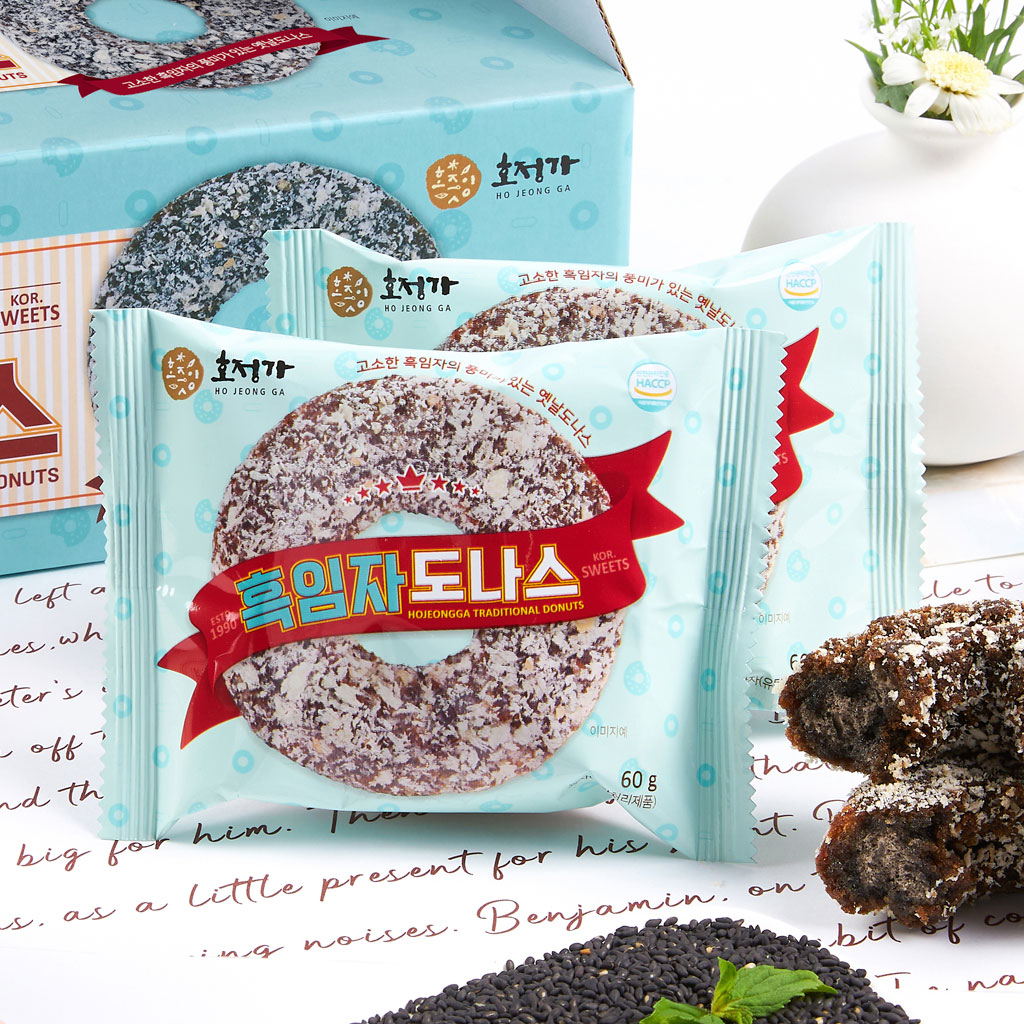 호정가 흑임자도나스 (16개입) / 고소한 풍미의 달콤 촉촉한 옛날과자