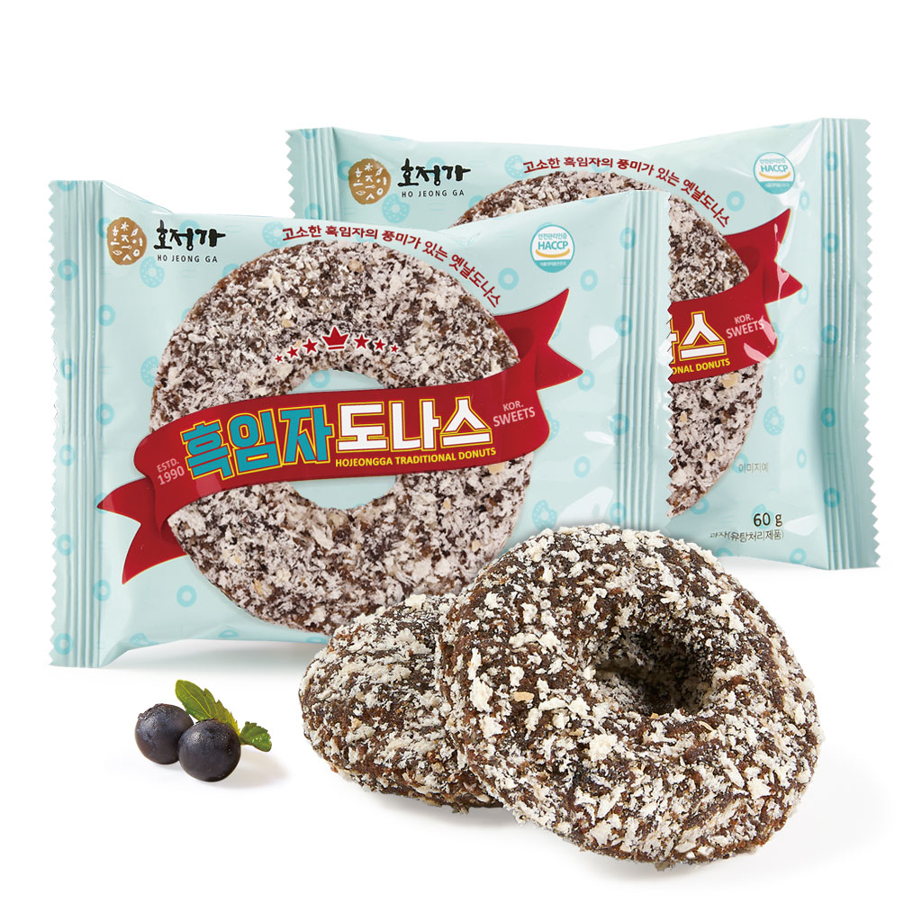호정가 흑임자도나스 (2개입) / 달콤하고 고소한 옛날과자