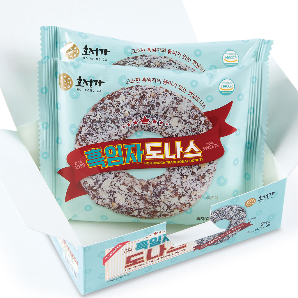 호정가 흑임자도나스 (2개입) / 달콤하고 고소한 옛날과자