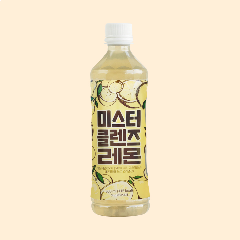 미스터 클렌즈 레몬 주스 500ml 3일(9병) 건과일차 포함