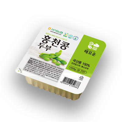 [해모운(서석농협)] 홍천콩두부 420g / 4개입 (부침/찌개 겸용)  대표이미지 섬네일