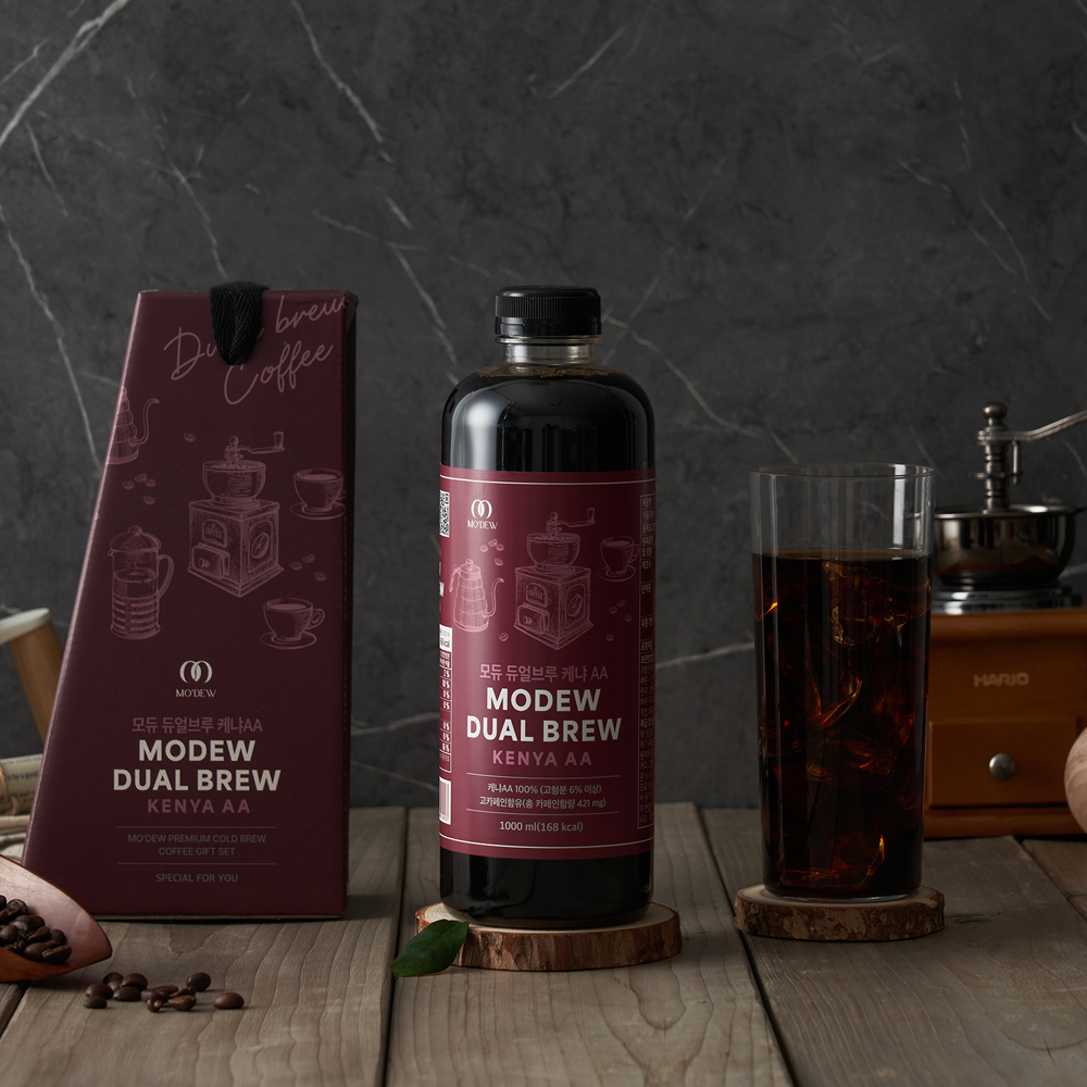 모듀 듀얼브루 콜드브루 더치커피 케냐AA 1000ml + 선물박스