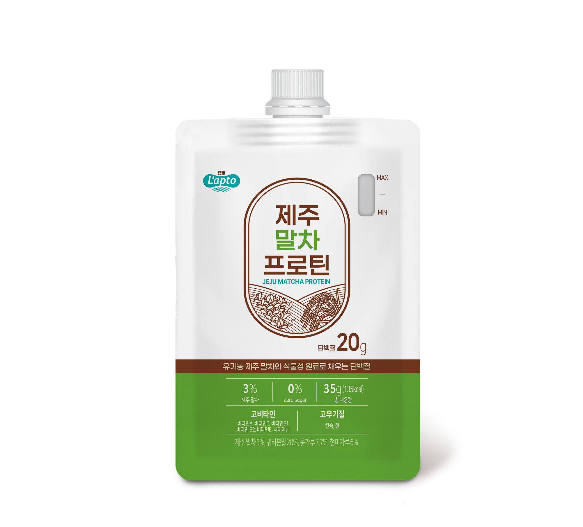 랩토 제주 말차 식물성 단백질 쉐이크 (35g*5팩)