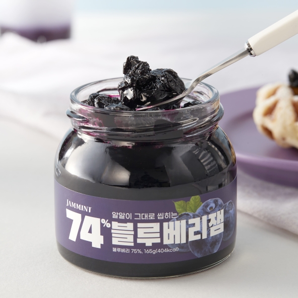 [무료배송] JAMMINT 74% 과일잼 4종 딸기 살구 블루베리 체리 (165g*3병)