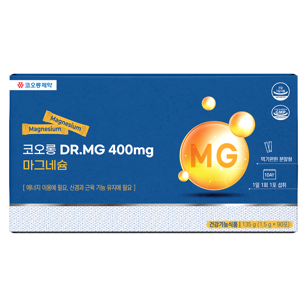 [코오롱제약] DR.MG 400mg 마그네슘 1.5g x 90포(3개월분)