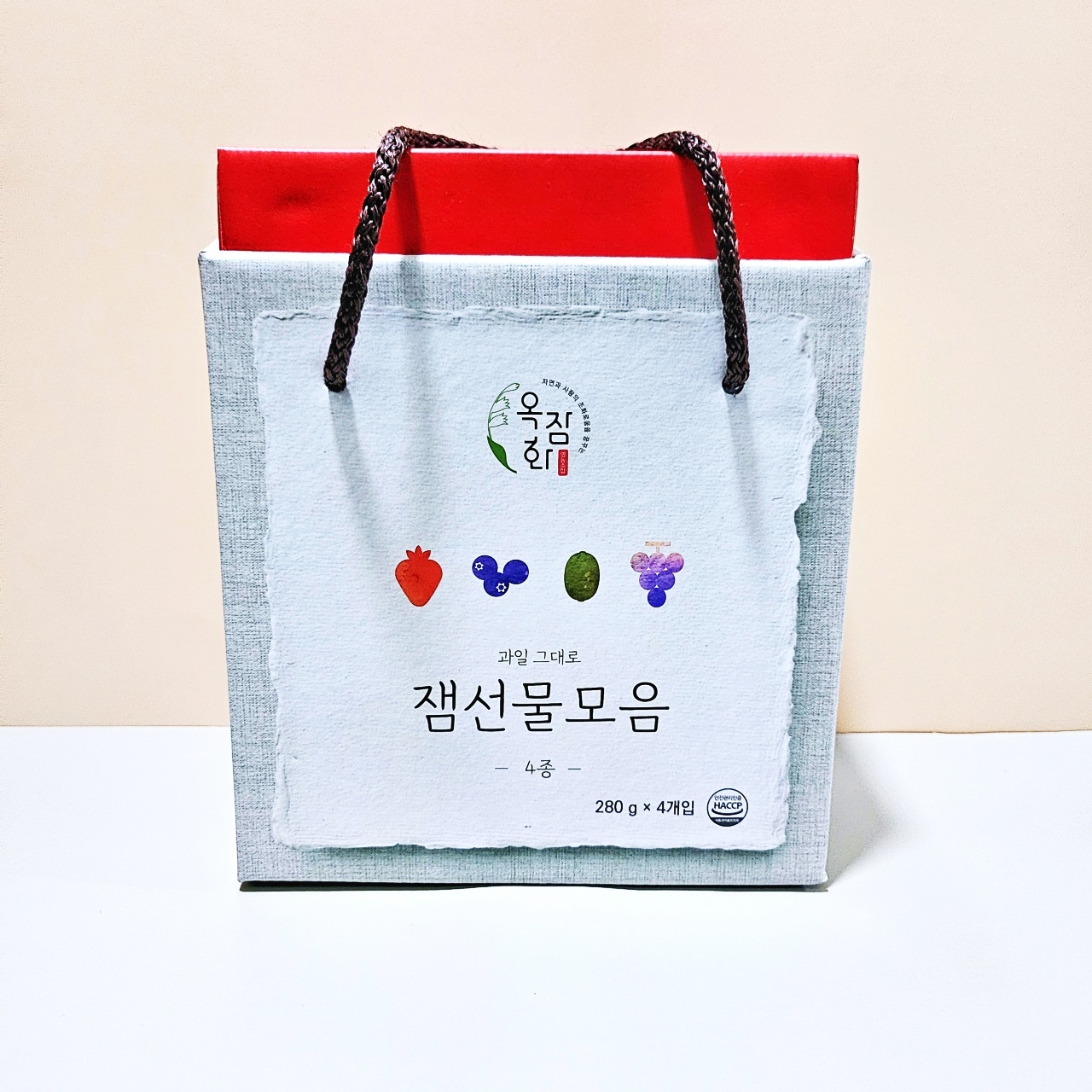 옥잠화 과일 그대로 과일잼 4종 선물모음 (280g*4개입)