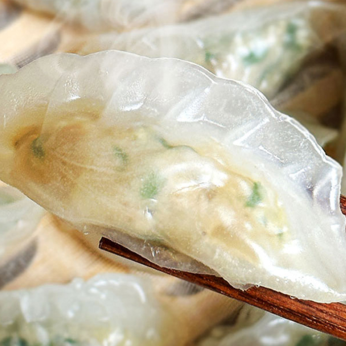 [외할머니밥상]쫄깃한 감자피 투명 만두 440g*2팩 (고기/김치/새우만두)