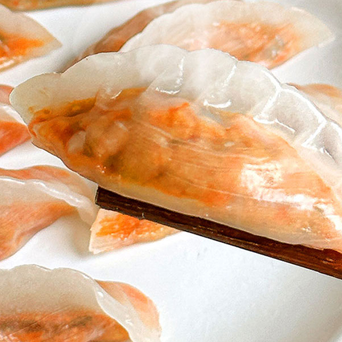 [외할머니밥상]쫄깃한 감자피 투명 만두 440g*2팩 (고기/김치/새우만두)