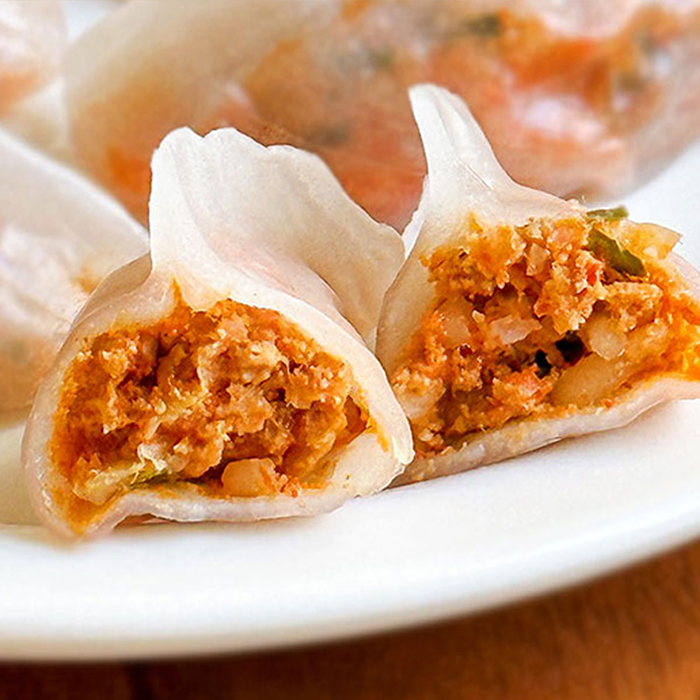 [외할머니밥상]쫄깃한 감자피 투명 만두 440g*2팩 (고기/김치/새우만두)