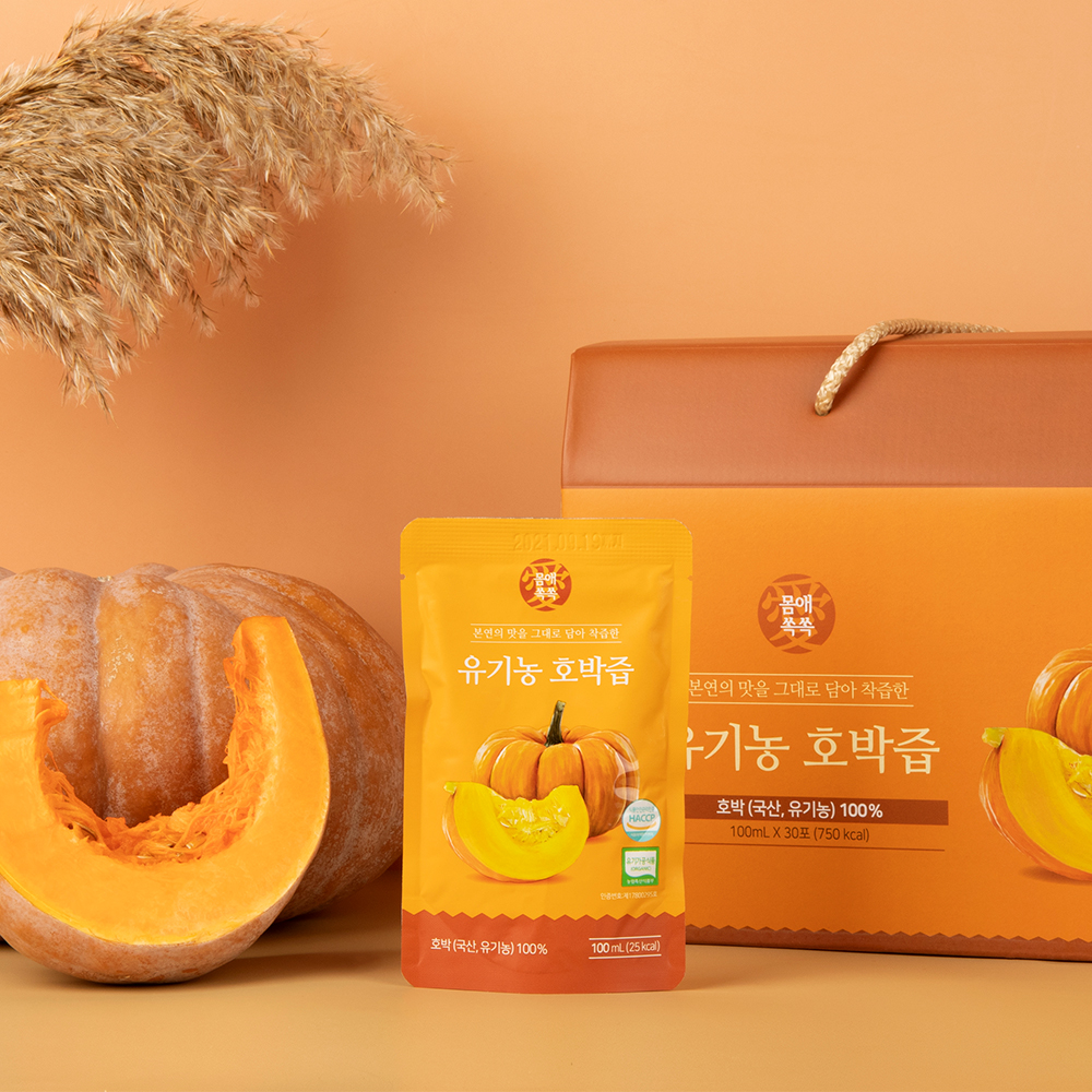 몸애쏙쏙 유기농 호박즙 30포 1박스