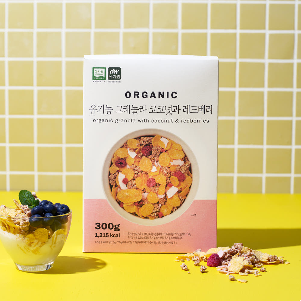 유기농 그래놀라 코코넛과 레드베리 300g