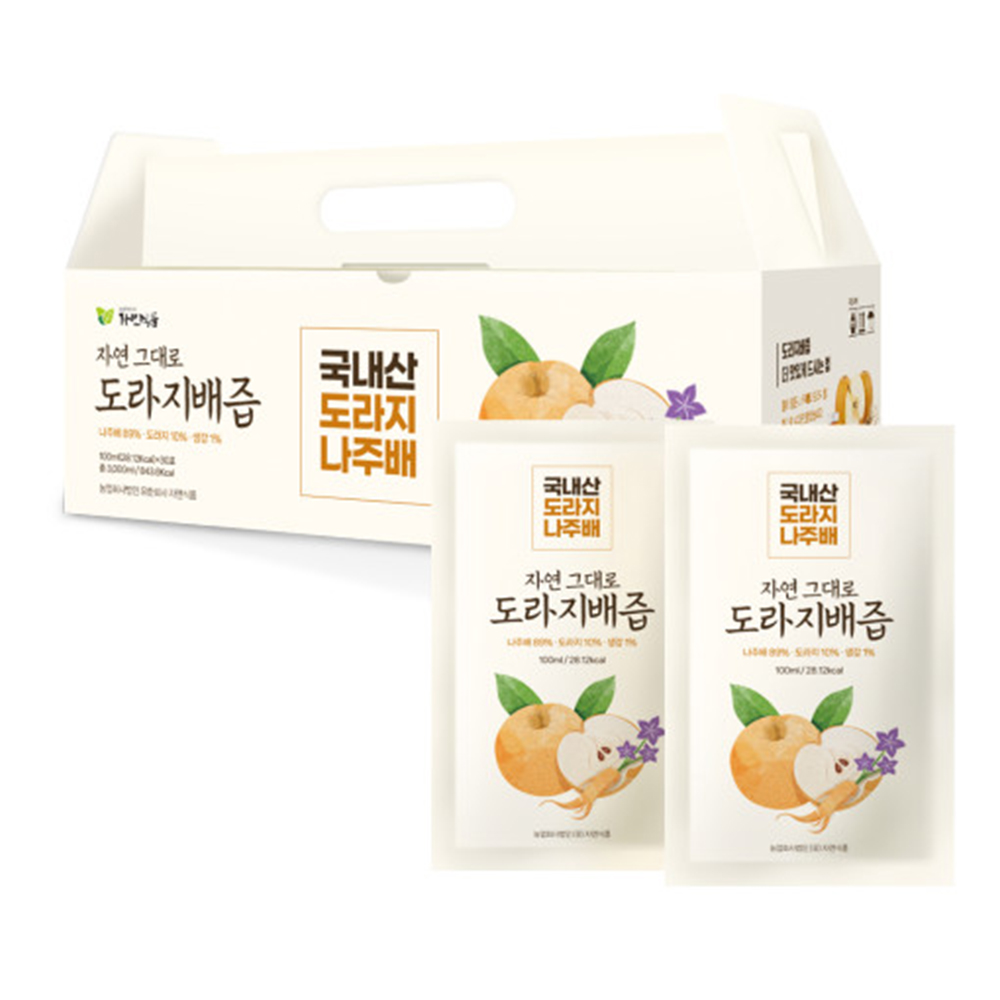(도라지 10%) 자연그대로 도라지배즙 100ml x 30팩