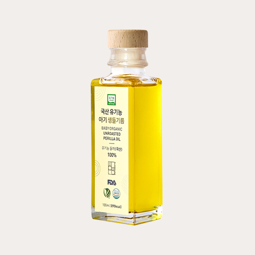 국산 유기농 아기 생들기름 100ml