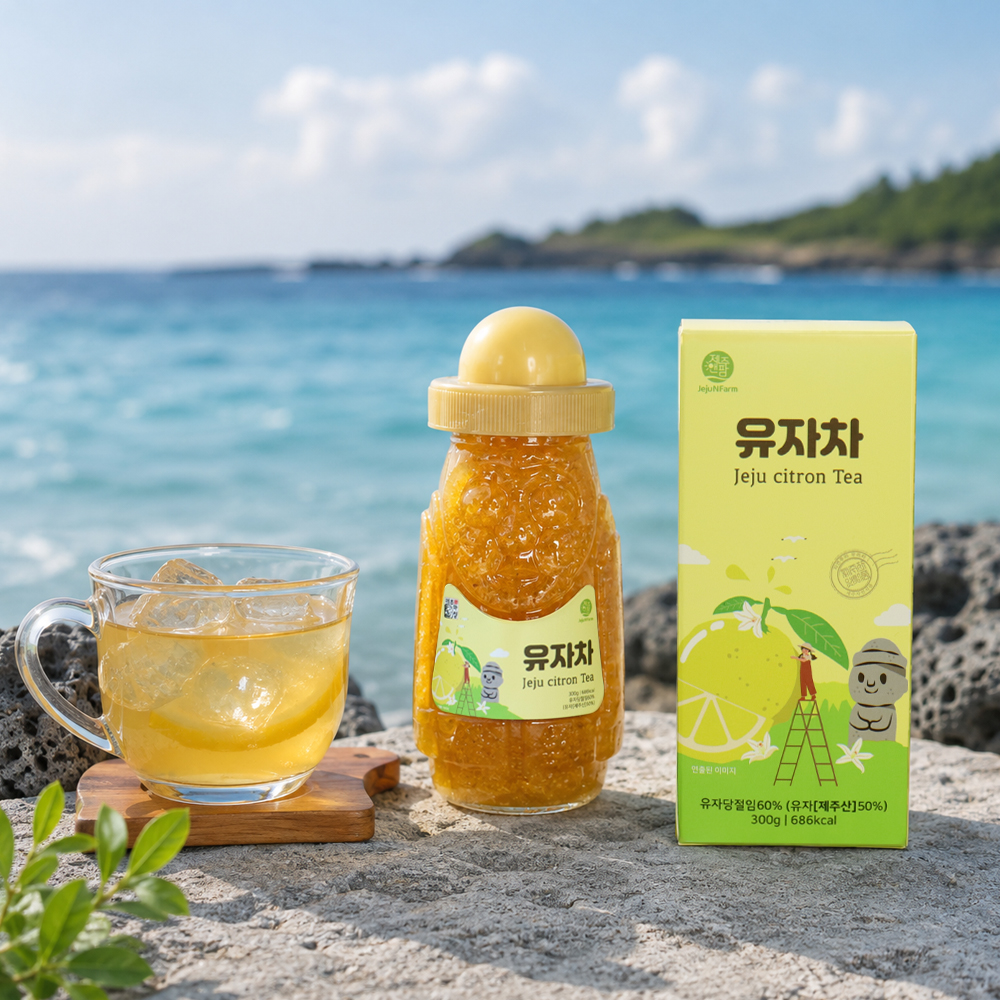 제주도기념품 제주 유자차 유자청 300g 대표이미지 섬네일