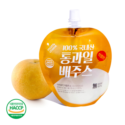 맘스초이스 100% 국내산 통과일 배주스 140mlx40팩